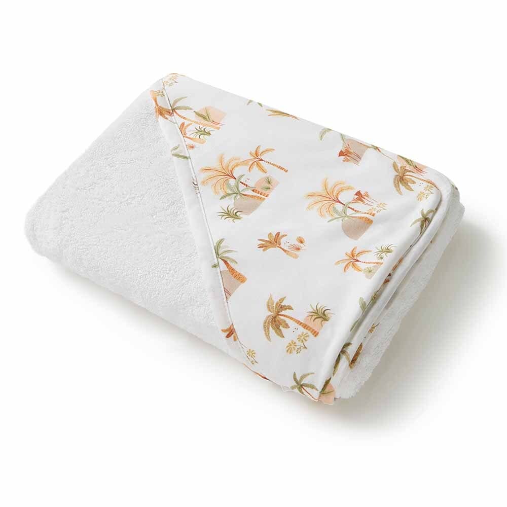 Snuggle Hunny Kids Linen Bath Palm Springs Organic Hooded Towel