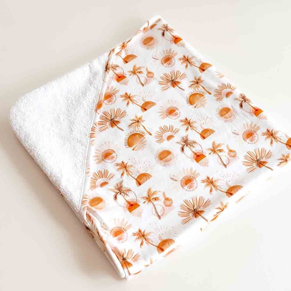 Snuggle Hunny Kids Linen Bath Paradise Organic Hooded Baby Towel
