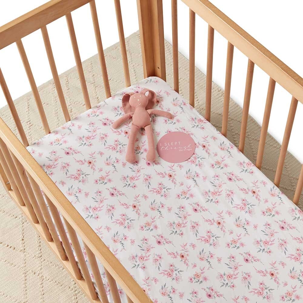 Snuggle Hunny Kids Linen Sheets Camille Snuggle Hunny Organic Fitted Cot Sheet