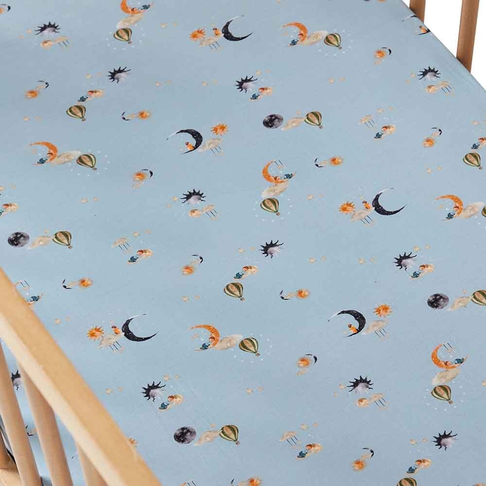 Blue bassinet hot sale sheets