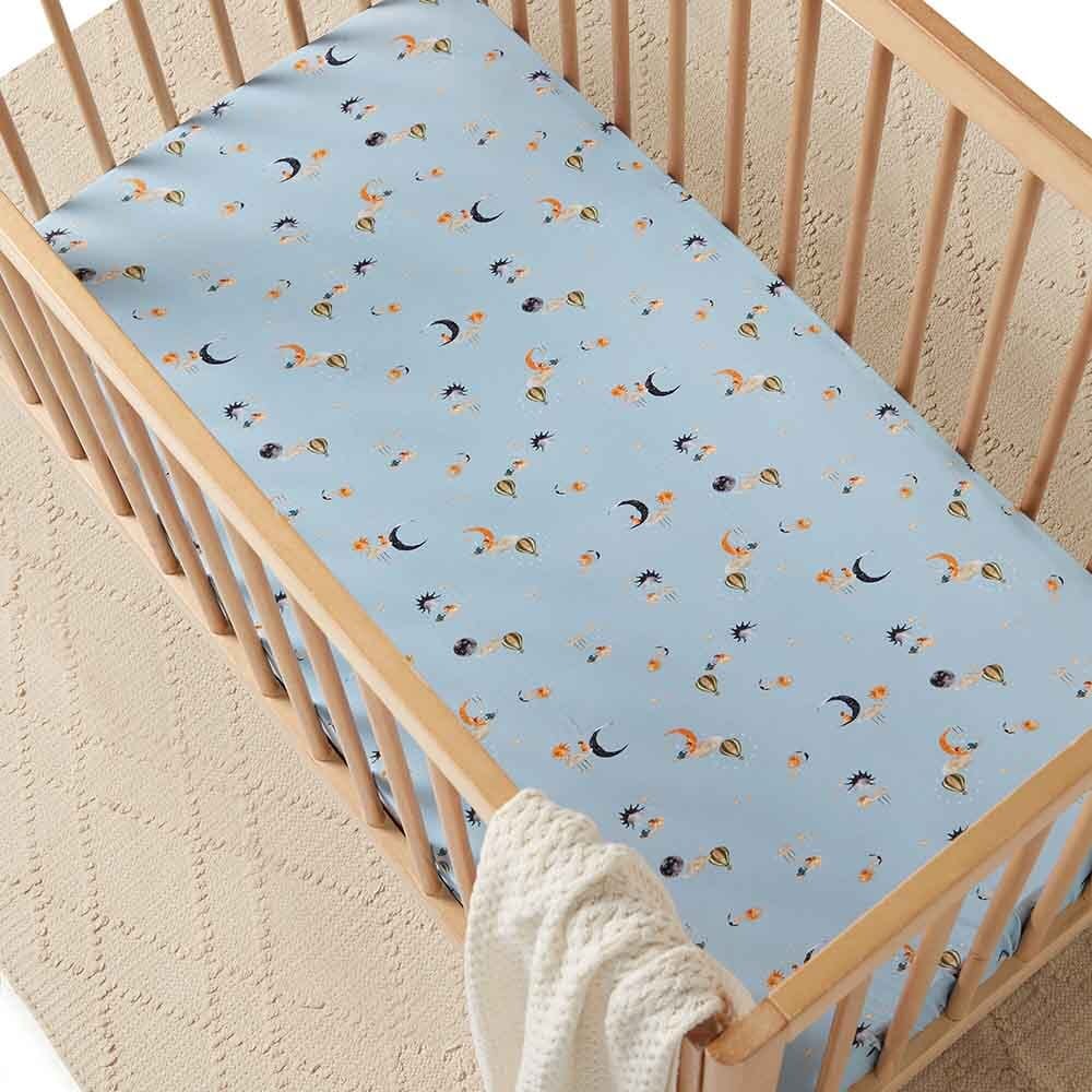 Snuggle Hunny Kids Linen Sheets Dream Organic Fitted Cot Sheet