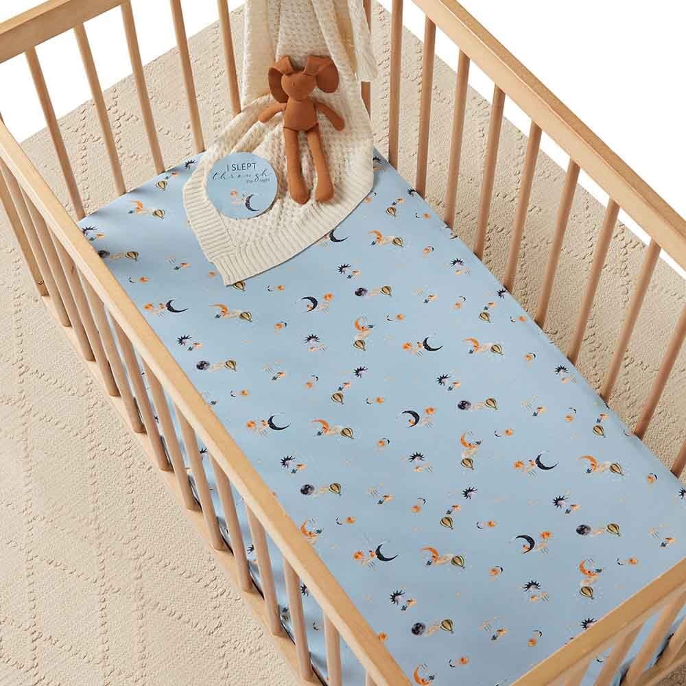 Snuggle Hunny Kids Linen Sheets Dream Organic Fitted Cot Sheet