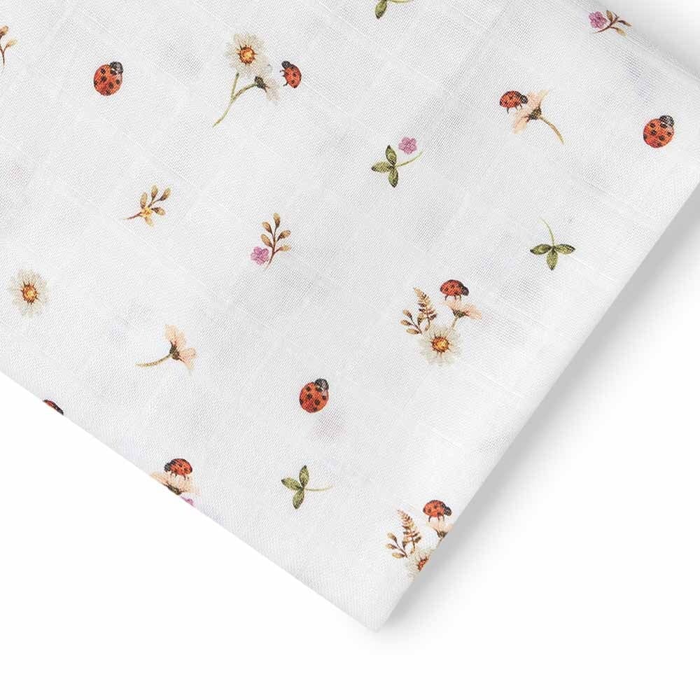 Snuggle Hunny Kids Linen Sheets Ladybug Organic Muslin Wrap