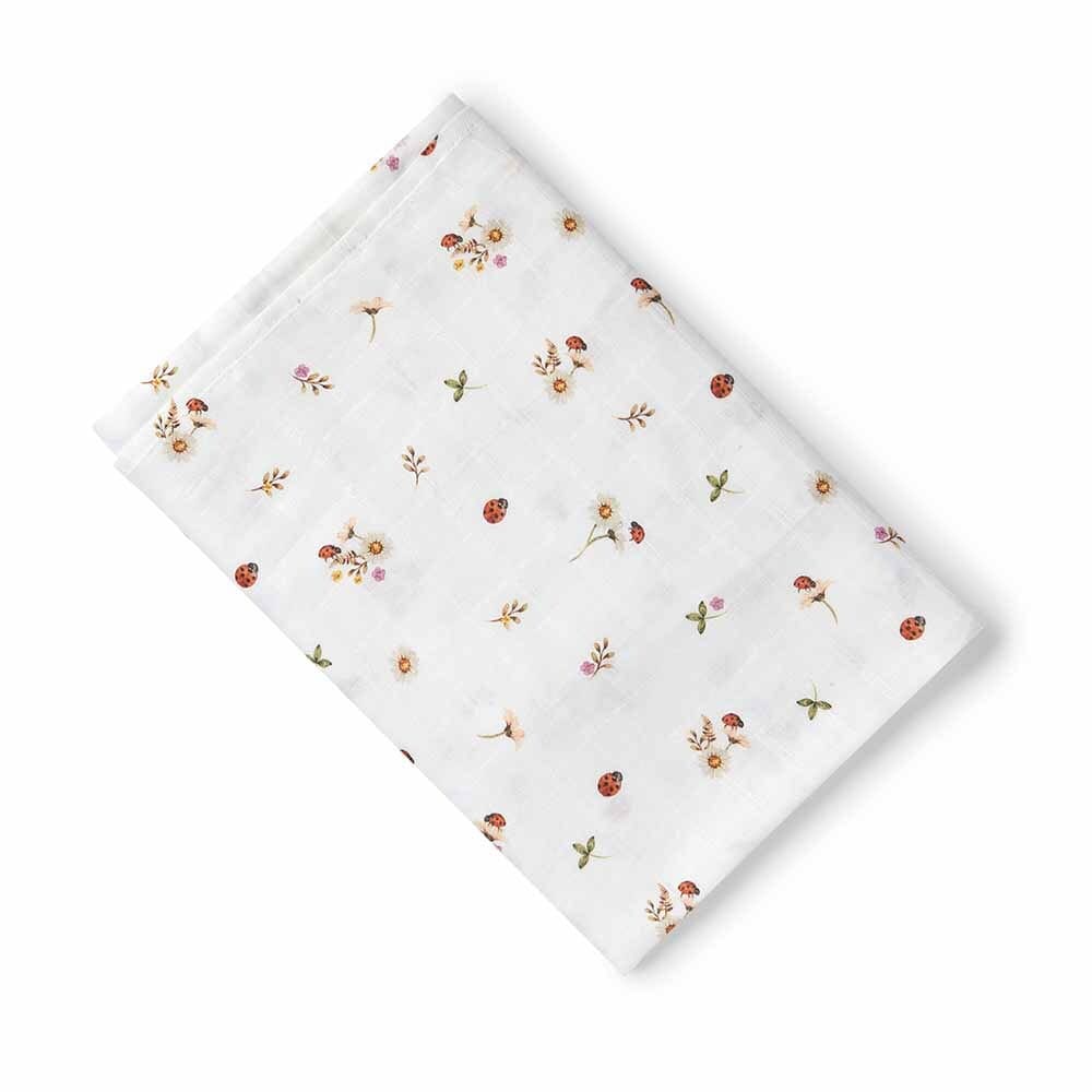 Snuggle Hunny Kids Linen Sheets Ladybug Organic Muslin Wrap