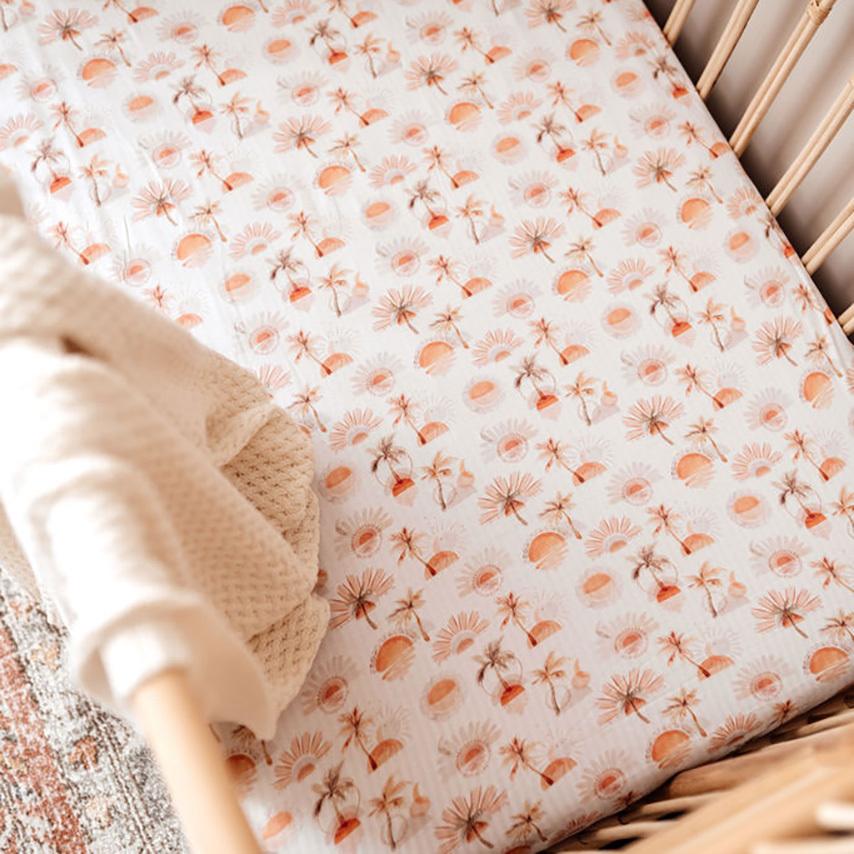 Snuggle Hunny Kids Linen Sheets New Collection Snuggle Hunny Organic Fitted Cot Sheet