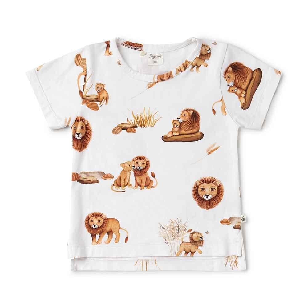 Snuggle Hunny Kids Unisex T-shirt Lion Short Sleeve T-Shirt