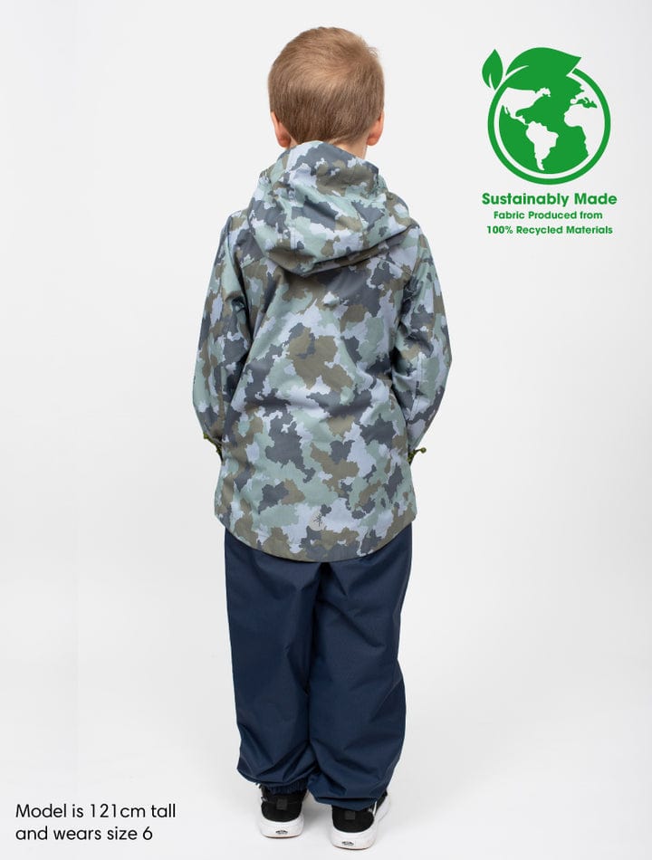 Therm Boys Jacket 10K Packaway Rainshell - Camo