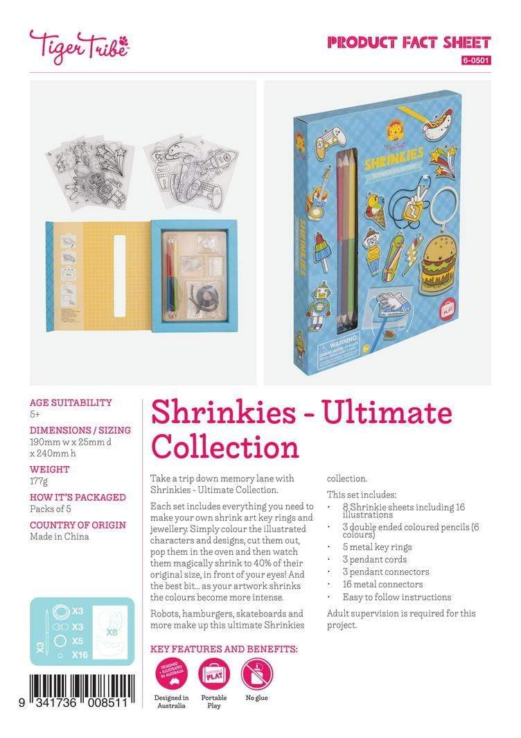 Tiger Tribe Gift Stationery Shrinkies - Ultimate Collection