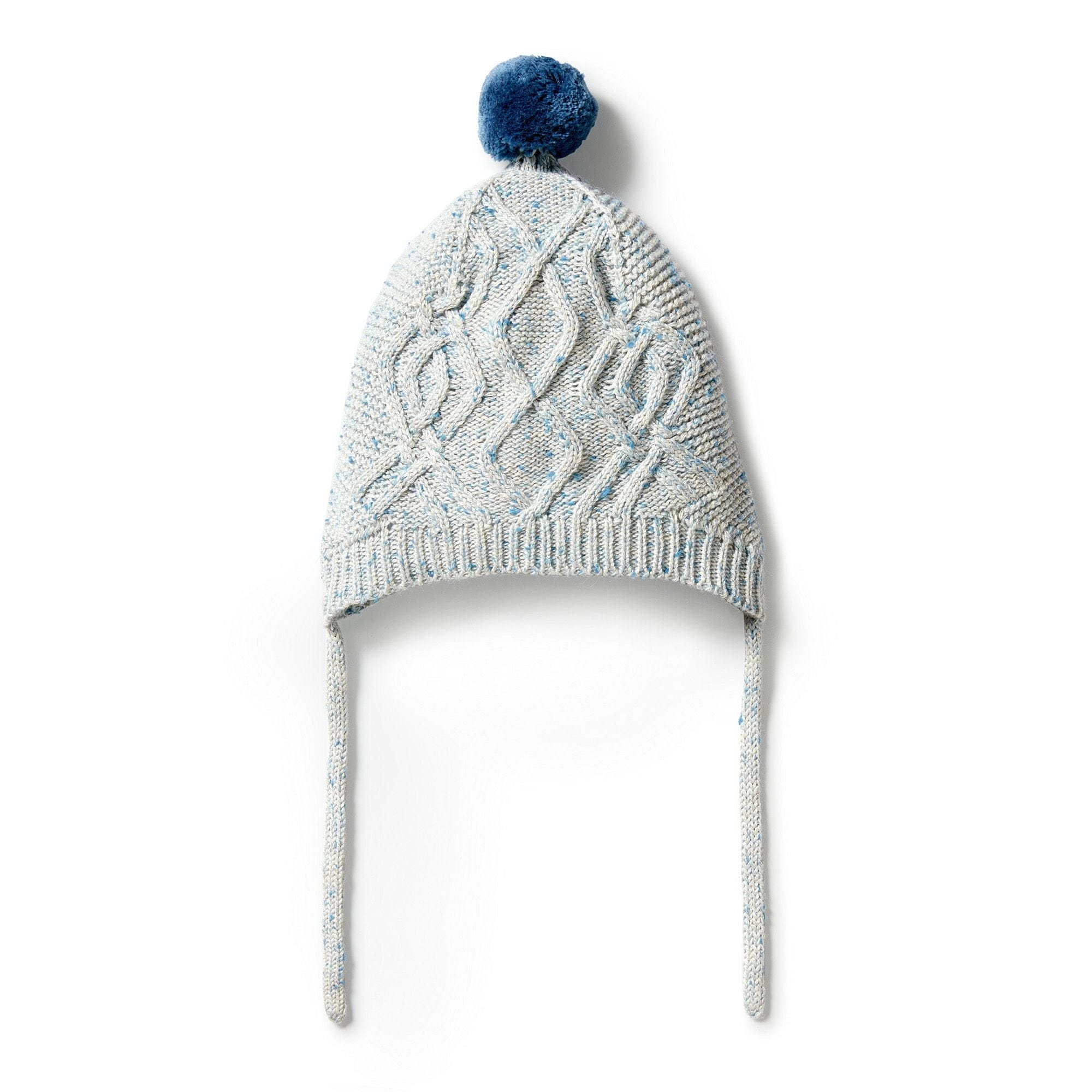 Wilson & Frenchy Accessories Hats Knitted Cable Bonnet - Bluestone Fleck