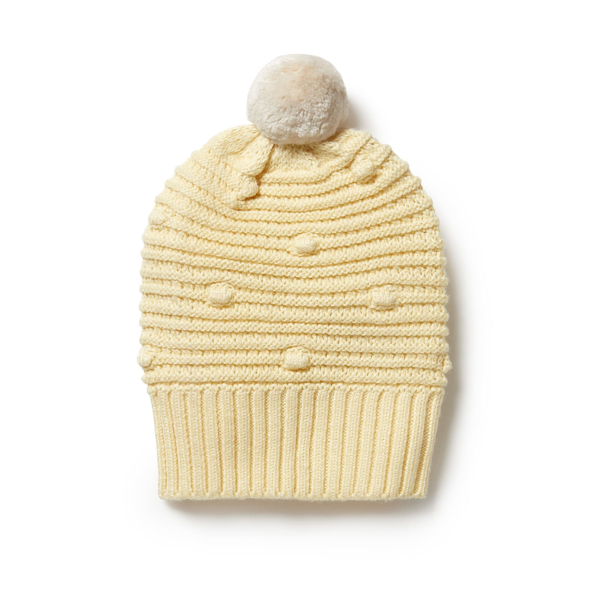 Wilson & Frenchy Accessories Hats Knitted Spot Hat - Pastel Yellow