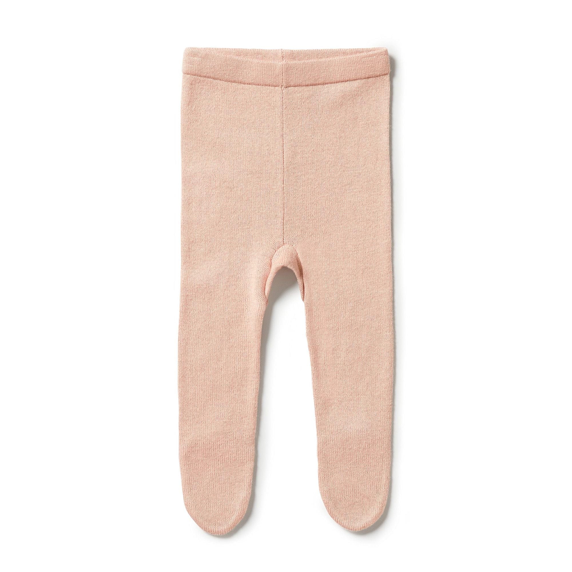Wilson & Frenchy Girls Pants Knitted Legging with Feet - Rose