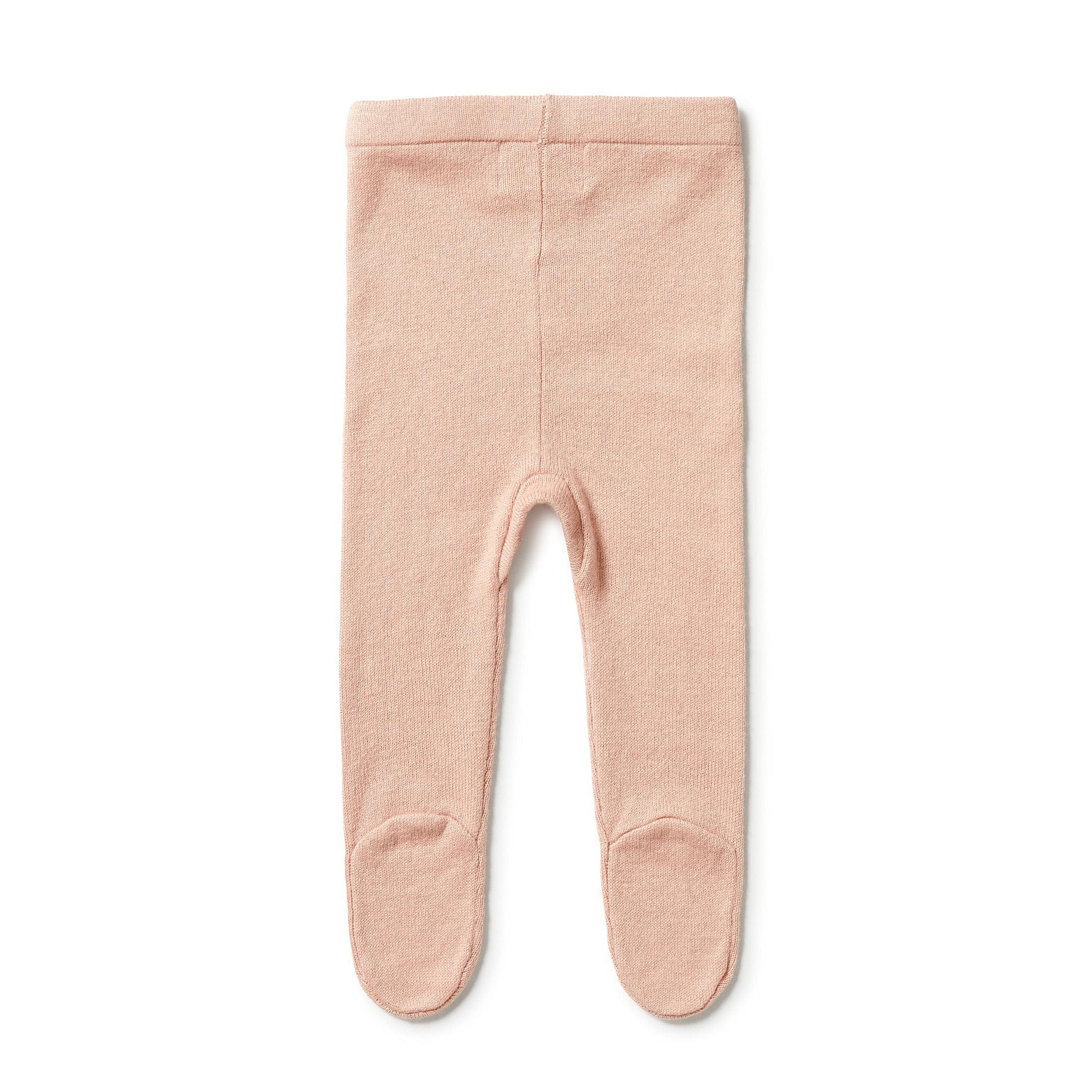 Wilson & Frenchy Girls Pants Knitted Legging with Feet - Rose