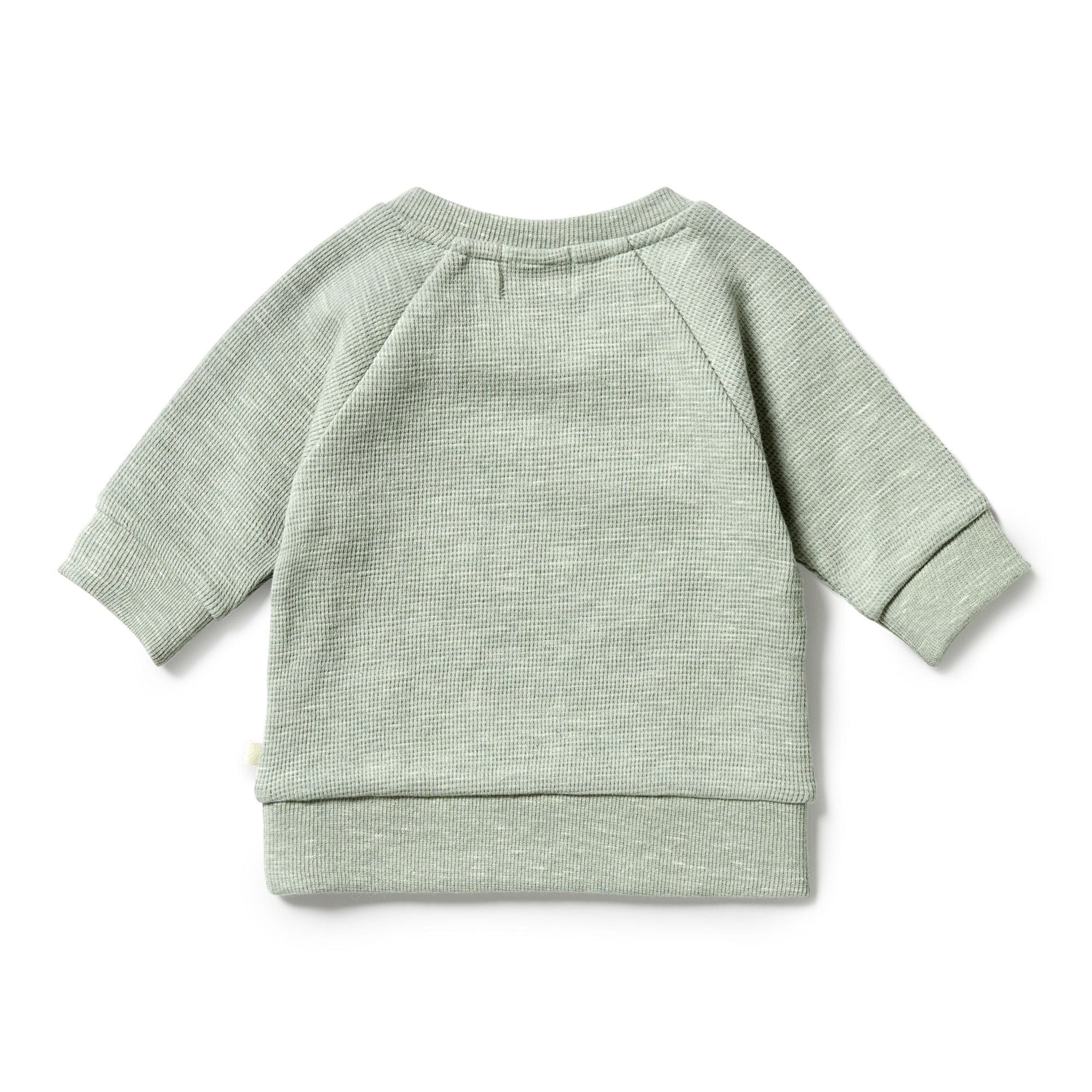 Wilson & Frenchy Unisex Jumper Organic Waffle Sweat - Sage