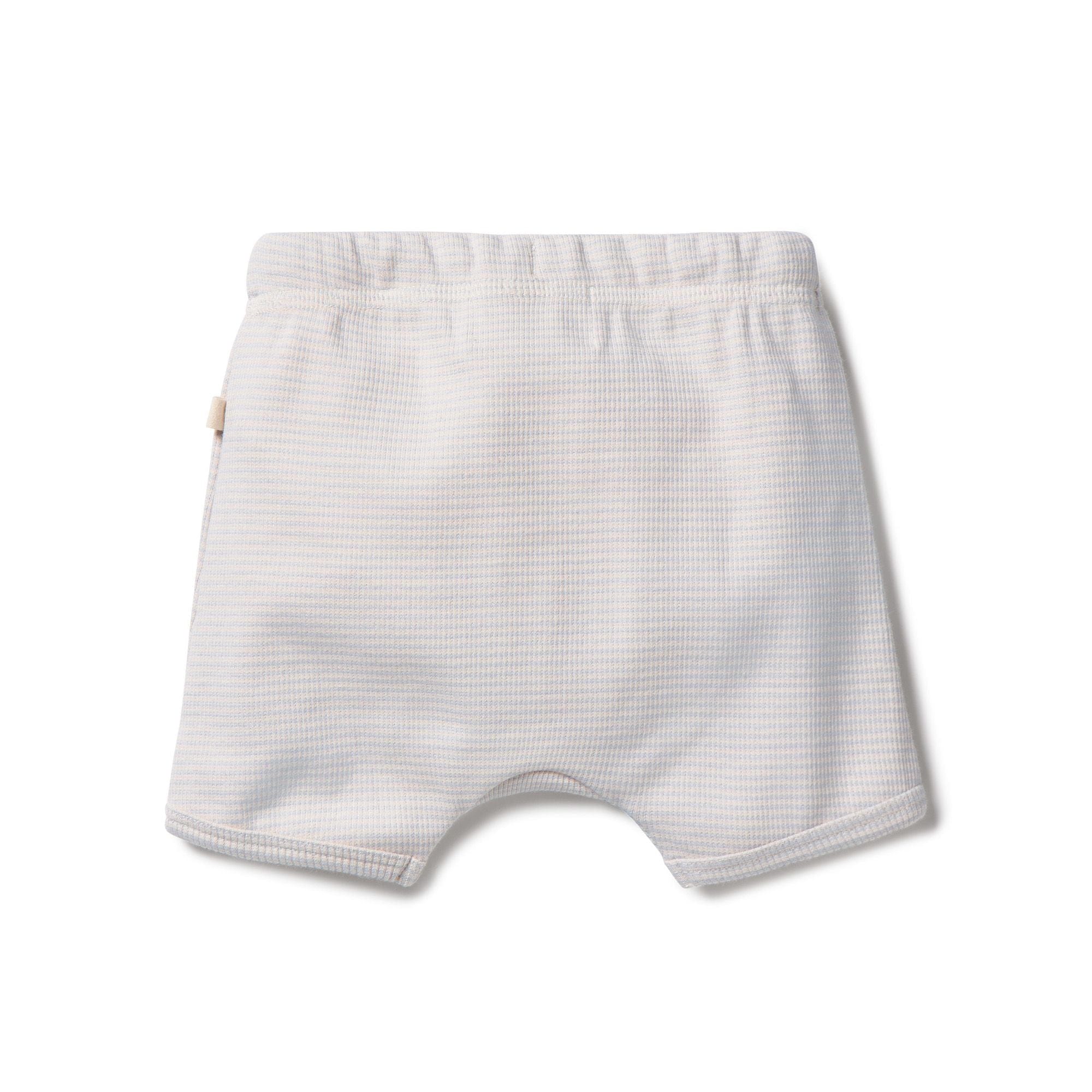Wilson & Frenchy Unisex Pants Organic Stripe Rib Tie Front Short