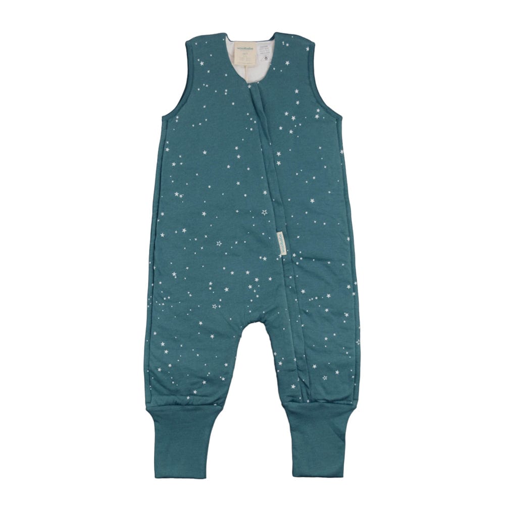 Woolbabe Linen Woolbabe Duvet Merino/Organic Cotton Sleeping Suit - Pine Stars