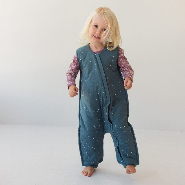 Woolbabe Linen Woolbabe Duvet Merino/Organic Cotton Sleeping Suit - Pine Stars