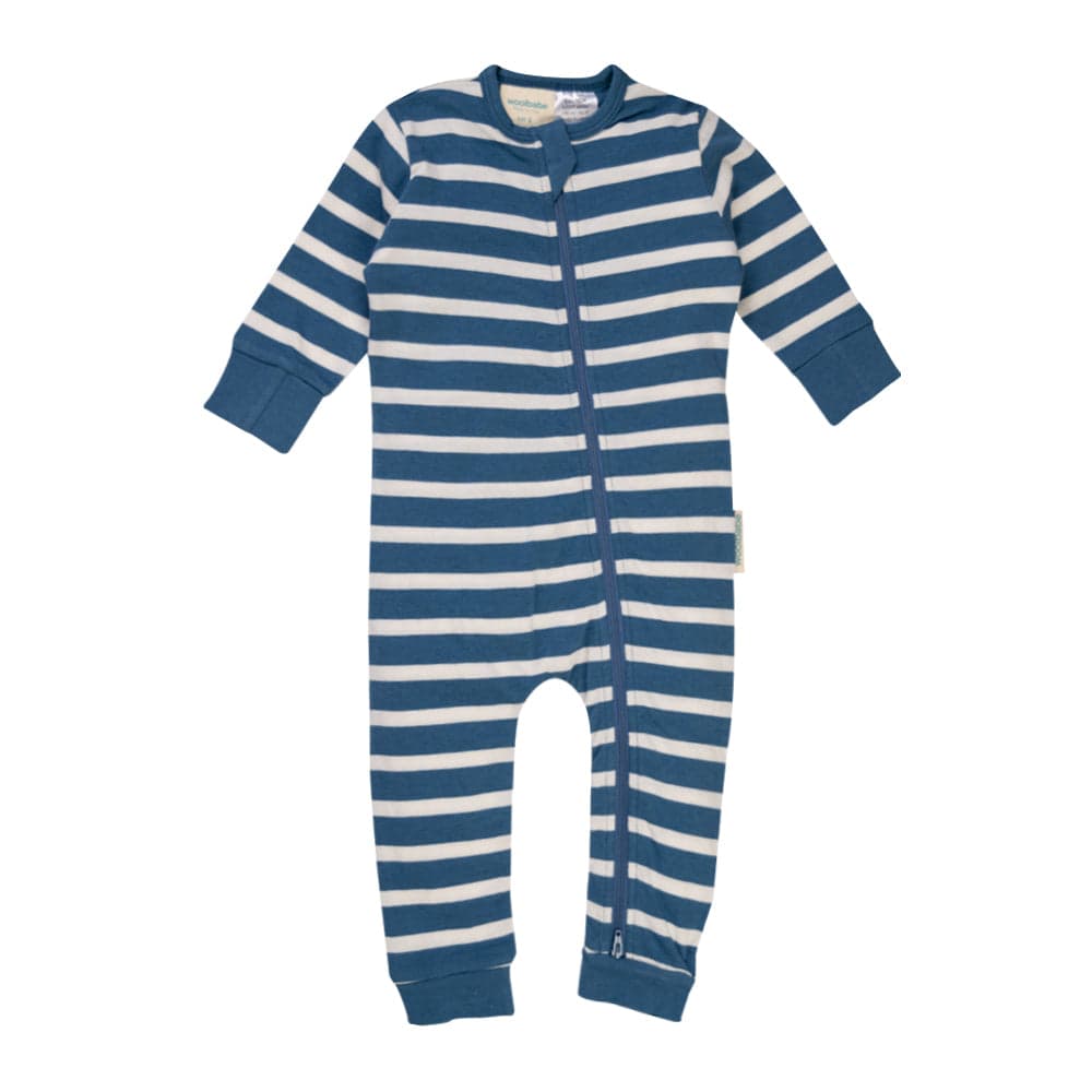 Woolbabe Unisex Sleepware River Stripe / 0-3M Limited Edition Woolbabe Merino/Organic Cotton PJ Suit